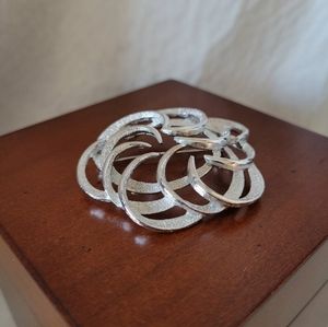 Vintage Sarah Coventry Silver Toned Brooch Signed Sarah Coventry